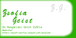 zsofia geist business card