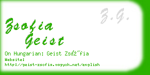 zsofia geist business card